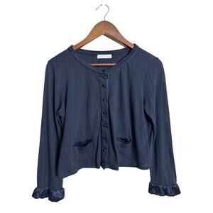 Scervino Street Cashmere Silk Blend Cardigan Navy Womans 12 Quiet Luxury